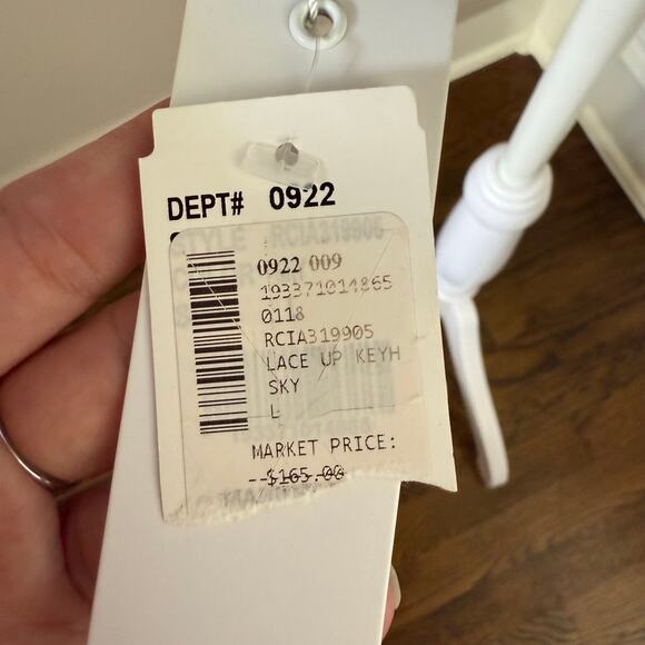 Red Carter NWT Lattice Lace Up Colorblock One Piece Swimsuit size L/10 - Picture 6 of 9